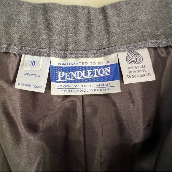 Pendleton Vintage High Rise Fully Lined Gray Wool Pant Made in USA Size 29 - Picture 7 of 10